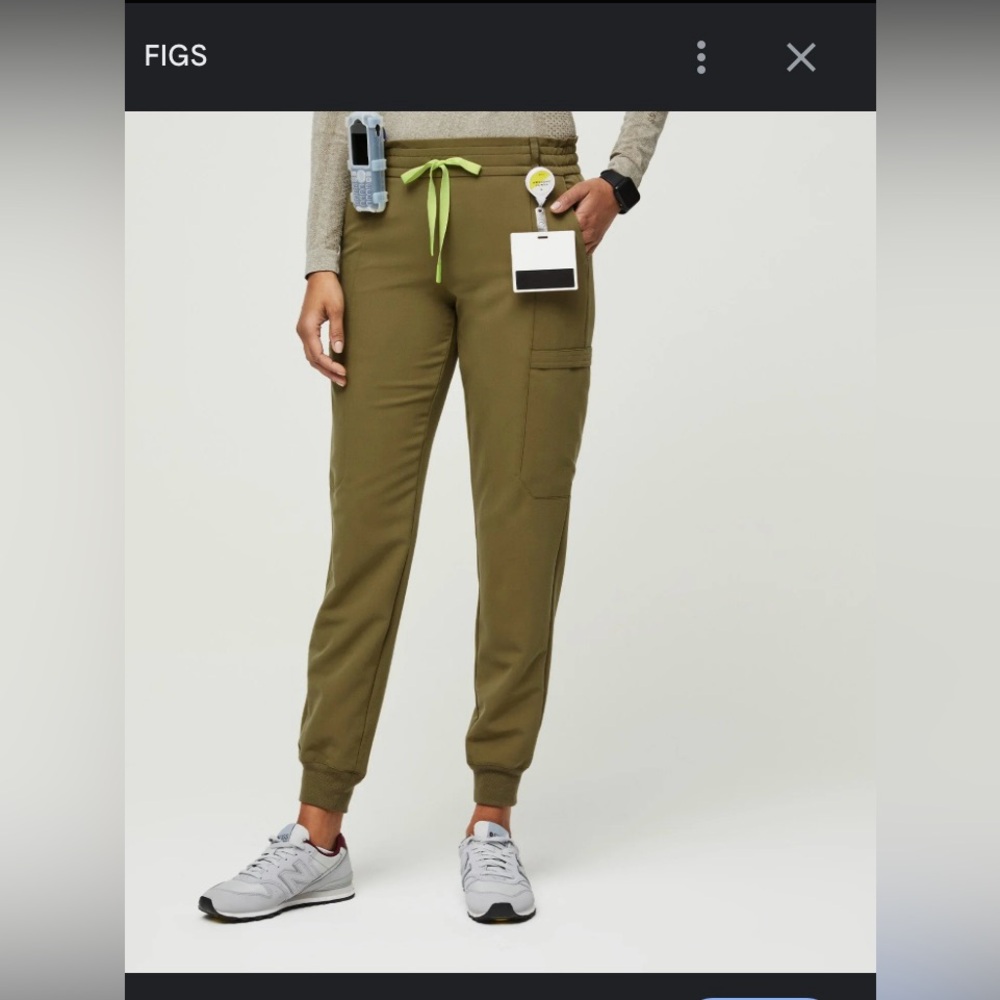 Figs Martini Olive Jogger Scrubs XS Petite